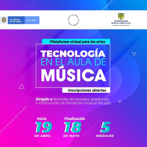 MinCultura y la Sergio Arboleda capacitarán gratis a docentes de música
