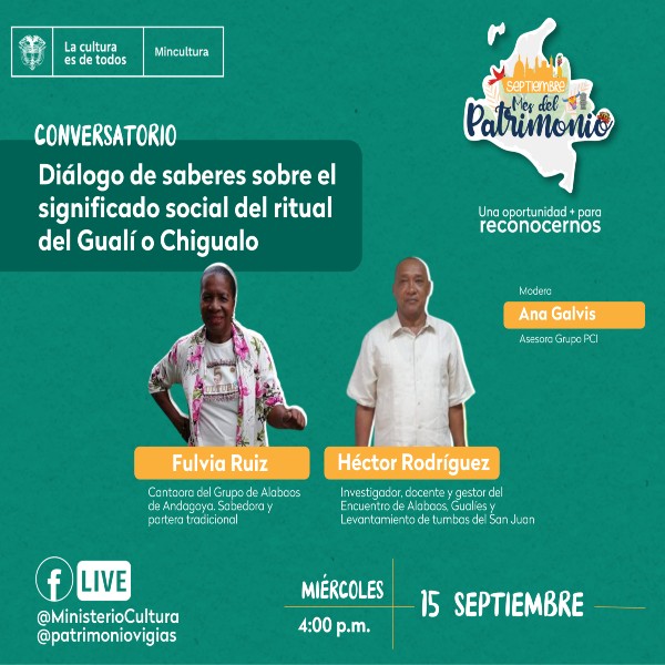 Conversatorio Diálogo de saberes sobre el significado social del ritual del Gualí o Chigualo'