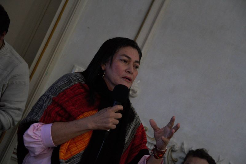 María Benítez, portadora de la manifestación.