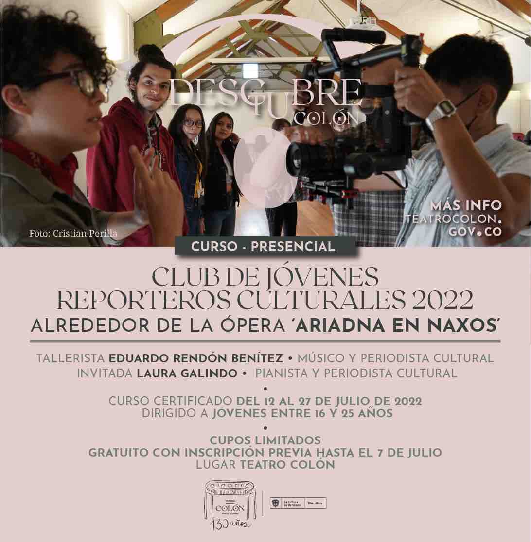 Únete al Club de Jóvenes Reporteros Culturales del Teatro Colón