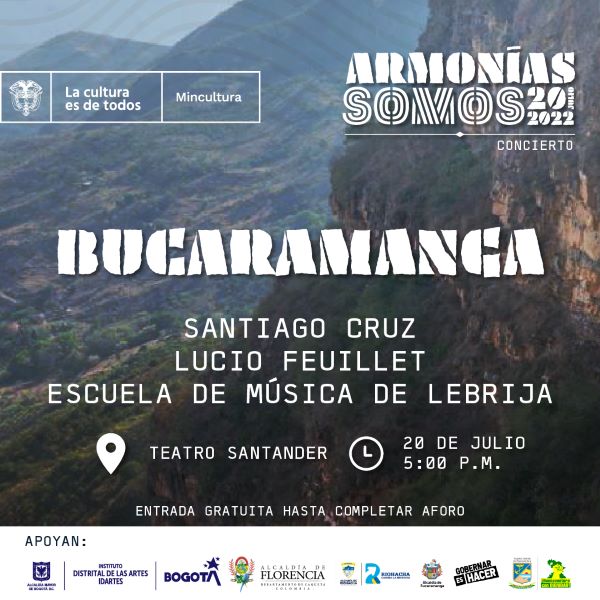 Llega a Bucaramanga el Gran Concierto Nacional 20 de Julio: “Armonías Somos”
